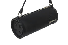 Load image into Gallery viewer, 新品未使用 CHROME HEARTS クロムハーツ 筒型バッグ スクロールラベル ミニセメタリークロスパッチ スクロールラベルリング ブラック レザー シルバー925 中古 59645