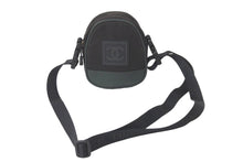 Load image into Gallery viewer, CHANEL シャネル スポーツライン ショルダーバッグ ポーチ キャンバス メッシュ ブラック カーキ 8511921 美品 中古 59647