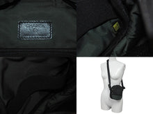 Load image into Gallery viewer, CHANEL シャネル スポーツライン ショルダーバッグ ポーチ キャンバス メッシュ ブラック カーキ 8511921 美品 中古 59647