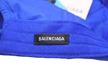 Load image into Gallery viewer, 新品未使用 BALENCIAGA バレンシアガ WFP キャップ ローキャップ ブルー コットン 刺繍 サイズ L 22092 中古 59649
