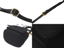 Load image into Gallery viewer, PRADA プラダ 2WAYハンドバッグ 巾着 ショルダーストラップ付き 1BH038 キャンバス レザー ブラック 美品 中古 59656