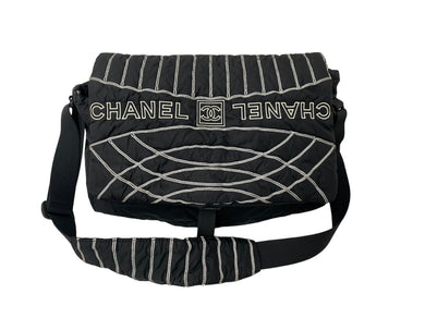 CHANEL シャネル スポーツライン ナイロン ショルダーバッグ 10番台 ブラック ココマーク ロゴ 美品 中古 59669