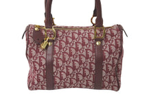 画像をギャラリービューアに読み込む, Christian Dior クリスチャンディオール ハンドバッグ トロッター 02-B0-0995 キャンバス レザー ボルドー 美品 中古 59678