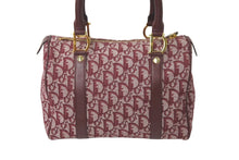 画像をギャラリービューアに読み込む, Christian Dior クリスチャンディオール ハンドバッグ トロッター 02-B0-0995 キャンバス レザー ボルドー 美品 中古 59678