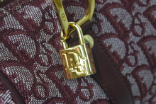 画像をギャラリービューアに読み込む, Christian Dior クリスチャンディオール ハンドバッグ トロッター 02-B0-0995 キャンバス レザー ボルドー 美品 中古 59678