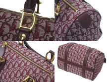 画像をギャラリービューアに読み込む, Christian Dior クリスチャンディオール ハンドバッグ トロッター 02-B0-0995 キャンバス レザー ボルドー 美品 中古 59678