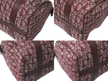 画像をギャラリービューアに読み込む, Christian Dior クリスチャンディオール ハンドバッグ トロッター 02-B0-0995 キャンバス レザー ボルドー 美品 中古 59678