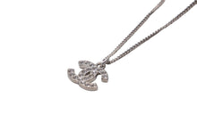 Load image into Gallery viewer, CHANEL シャネル ネックレス 10V ココマーク シルバー メタル ラインストーン チェーン 美品 中古 59681