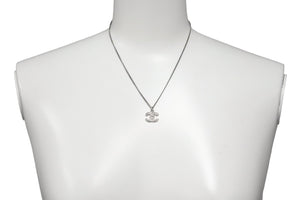 CHANEL シャネル ネックレス 10V ココマーク シルバー メタル ラインストーン チェーン 美品 中古 59681