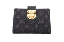 画像をギャラリービューアに読み込む, LOUIS VUITTON ルイヴィトン 手帳カバー R21038 アジェンダMM ブラック モノグラムデニム 美品 中古 59682