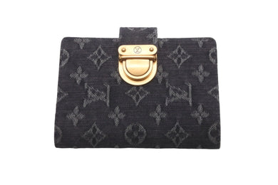 LOUIS VUITTON ルイヴィトン 手帳カバー R21038 アジェンダMM ブラック モノグラムデニム 美品 中古 59682