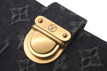 画像をギャラリービューアに読み込む, LOUIS VUITTON ルイヴィトン 手帳カバー R21038 アジェンダMM ブラック モノグラムデニム 美品 中古 59682