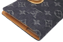 画像をギャラリービューアに読み込む, LOUIS VUITTON ルイヴィトン 手帳カバー R21038 アジェンダMM ブラック モノグラムデニム 美品 中古 59682