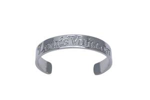 極美品 LOUIS VUITTON ルイ ヴィトン × NIGO ニゴー コラボ バングル MP2693 ブラスレスクエアード LVストラス シルバー 中古 59683