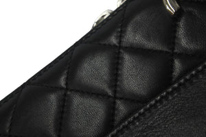 CHANEL シャネル タブレットケース ココマーク マトラッセ 14番台 2010年 ラムスキン ブラック シルバー金具 美品 中古 59689
