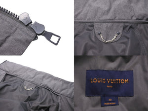 極美品 LOUIS VUITTON ルイヴィトン ジャケット 1A5PD2 ウィズフラッグパッチ フーデッド 2WAY ウィンドブレーカー グレー 50 中古 59701