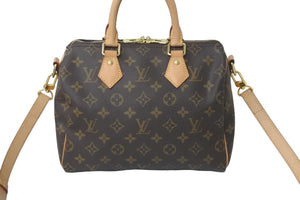 LOUIS VUITTON ルイヴィトン モノグラム スピーディ25 バンドリエール 2WAY ハンドバッグ M41113 PVC ブラウン 鞄 美品 中古 59706