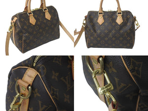 LOUIS VUITTON ルイヴィトン モノグラム スピーディ25 バンドリエール 2WAY ハンドバッグ M41113 PVC ブラウン 鞄 美品 中古 59706