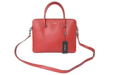 Load image into Gallery viewer, DOLCE&amp;GABBANA ドルチェアンドガッバーナ 2WAYトートバッグ ショルダーストラップ付き ダブルジッパー レッド 美品 中古 59711