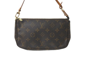LOUIS VUITTON ルイヴィトン モノグラム ポシェット アクセサリーポーチ 旧型 M51980 ロゴ 手持ち 小物入れ 美品 中古 59714
