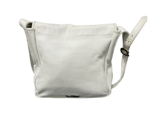CHROME HEARTS クロムハーツ ショルダーバッグ メールバッグ ラージCHクロス クロスボール レザー ホワイト 良品 中古 59715