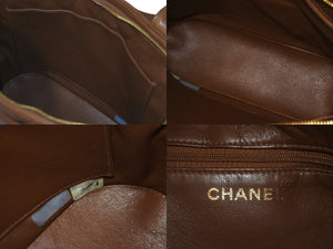 CHANEL シャネル マトラッセ トートバッグ 4番台 ブラウン ラムスキン 肩掛け ワンショルダー ロゴ ゴールド金具 美品 中古 5971