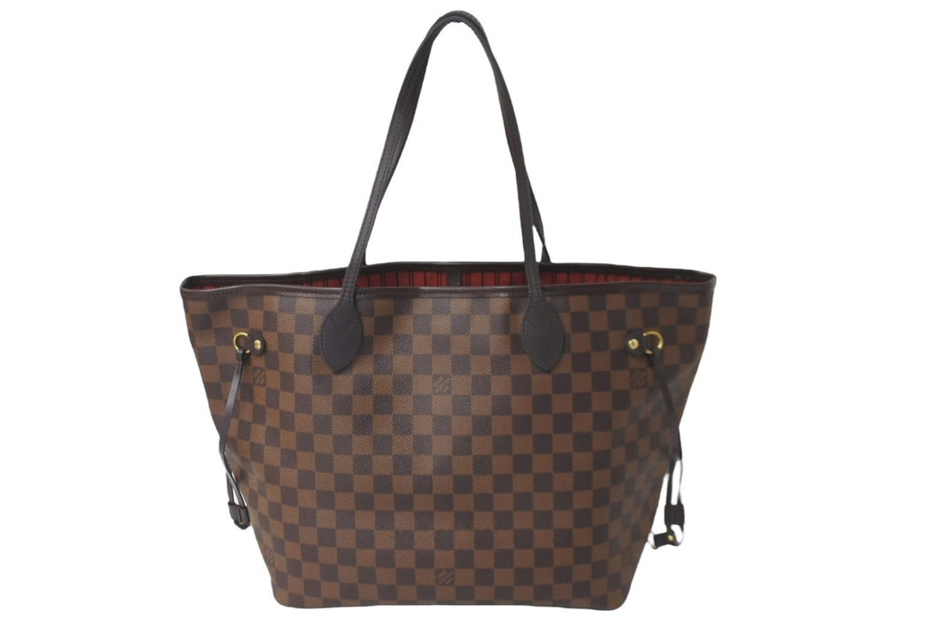 LOUIS VUITTON ルイヴィトン トートバッグ ネヴァーフル MM ダミエキャンバス ブラウン ポーチ付き N41358 美品 中古 59720