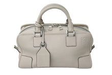 Load image into Gallery viewer, 極美品 LOEWE ロエベ アマソナ28 ハンドバッグ 352.30.N03 カーフスキン ベージュ シルバー金具 中古 59724