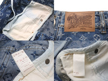 画像をギャラリービューアに読み込む, LOUIS VUITTON ルイヴィトン デニム マーメイド スカート モノグラム柄 ブルー コットン サイズ36 RW072W WLSK02CF7 美品 中古 59725