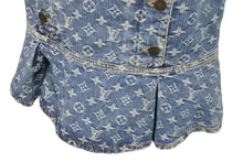 画像をギャラリービューアに読み込む, LOUIS VUITTON ルイヴィトン デニム マーメイド スカート モノグラム柄 ブルー コットン サイズ36 RW072W WLSK02CF7 美品 中古 59725