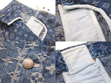 画像をギャラリービューアに読み込む, LOUIS VUITTON ルイヴィトン デニム マーメイド スカート モノグラム柄 ブルー コットン サイズ36 RW072W WLSK02CF7 美品 中古 59725