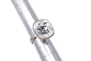 CHANEL シャネル リング 指輪 ココマーク B17B刻印 G-230925-15 クリスタル メタル シルバー イタリア製 14g 12号 美品 中古 59726