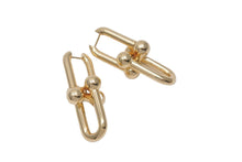 Load image into Gallery viewer, 新品未使用 TIFFANY&amp;Co. ティファニー ハードウェア エクストラ ラージ ピアス イエローゴールド K18 60006355 17.4g 中古 59729
