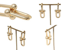 Load image into Gallery viewer, 新品未使用 TIFFANY&amp;Co. ティファニー ハードウェア エクストラ ラージ ピアス イエローゴールド K18 60006355 17.4g 中古 59729