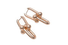 Load image into Gallery viewer, 新品未使用 TIFFANY&amp;Co. ティファニー ハードウェア エクストラ ラージ ピアス ピンクゴールド 63009024 K18 18.2g 中古 59731