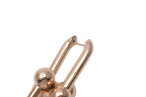 新品未使用 TIFFANY&Co. ティファニー ハードウェア エクストラ ラージ ピアス ピンクゴールド 63009024 K18 18.2g 中古 59731