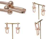 Load image into Gallery viewer, 新品未使用 TIFFANY&amp;Co. ティファニー ハードウェア エクストラ ラージ ピアス ピンクゴールド 63009024 K18 18.2g 中古 59731