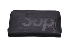 画像をギャラリービューアに読み込む, LOUIS VUITTON ルイヴィトン 長財布 ジッピー オーガナイザー 2017AW シュプリームコラボ ブラック M67723 美品 中古 59735