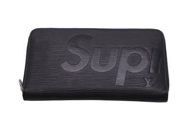 LOUIS VUITTON ルイヴィトン 長財布 ジッピー オーガナイザー 2017AW シュプリームコラボ ブラック M67723 美品 中古 59735