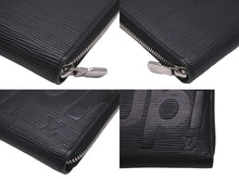 画像をギャラリービューアに読み込む, LOUIS VUITTON ルイヴィトン 長財布 ジッピー オーガナイザー 2017AW シュプリームコラボ ブラック M67723 美品 中古 59735