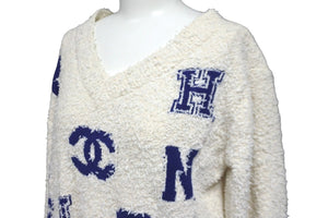 CHANEL シャネル ニット セーター 2019年SSプレコレクション DEAUVILLE BIARRITZ VENISE ボーダー P60704K46380 美品 中古 59739
