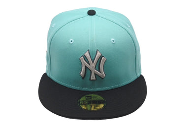 新品未使用 NEW ERA New york Yankees ニューエラ ニューヨークヤンキース キャップ ミントグリーン グレーブリム 7 1/4 中古 59746