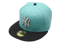Load image into Gallery viewer, 新品未使用 NEW ERA New york Yankees ニューエラ ニューヨークヤンキース キャップ ミントグリーン グレーブリム 7 1/4 中古 59746