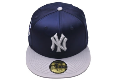 新品未使用 NEW ERA New york Yankees ニューエラ ニューヨークヤンキース キャップ ネイビー グレーブリム 7 1/4 中古 59747
