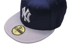 Load image into Gallery viewer, 新品未使用 NEW ERA New york Yankees ニューエラ ニューヨークヤンキース キャップ ネイビー グレーブリム 7 1/4 中古 59747