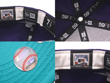 Load image into Gallery viewer, 新品未使用 NEW ERA New york Mets ニューエラ ニューヨークメッツ キャップ パープル ブルー ブルーブリム 7 1/2 中古 59748