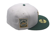 Load image into Gallery viewer, 新品未使用 NEW ERA New york Mets ニューエラ ニューヨークメッツ キャップ ベージュ グリーン グレーブリム 7 1/2 中古 59750