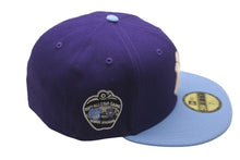 Load image into Gallery viewer, 新品未使用 NEW ERA New york Yankees ニューエラ ニューヨークヤンキース キャップ パープル ブルーブリム 7 1/2 中古 59751