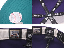 Load image into Gallery viewer, 新品未使用 NEW ERA New york Yankees ニューエラ ニューヨークヤンキース キャップ パープル ブルーブリム 7 1/2 中古 59751