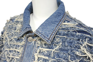 1017 ALYX 9SM × blackmeans アリクス ブラックミーンズ デニムジャケット ブルー コットン ダメージ加工 サイズL 美品 中古 59763